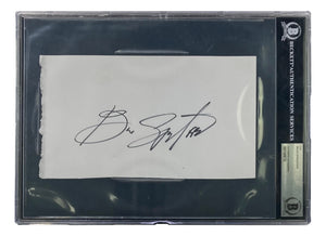 Bruce Springsteen Signed Slabbed 4x6 Cut Signature BAS