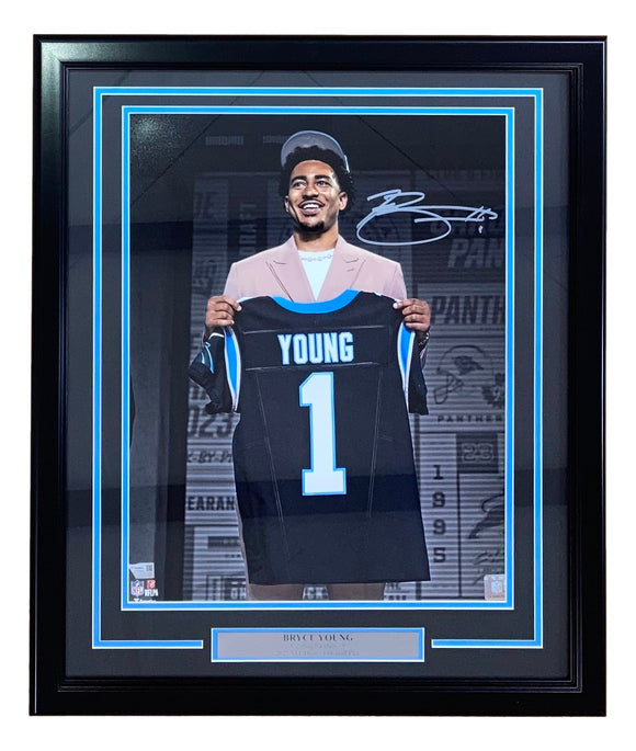 Bryce Young Signed Framed 16x20 Carolina Panthers Draft Day Photo Fanatics