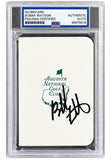 Bubba Watson Signed Masters Augusta National Scorecard PSA/DNA