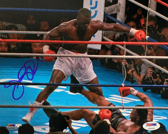 Buster Douglas Signed 8x10 Mike Tyson Knockout Photo PSA/DNA