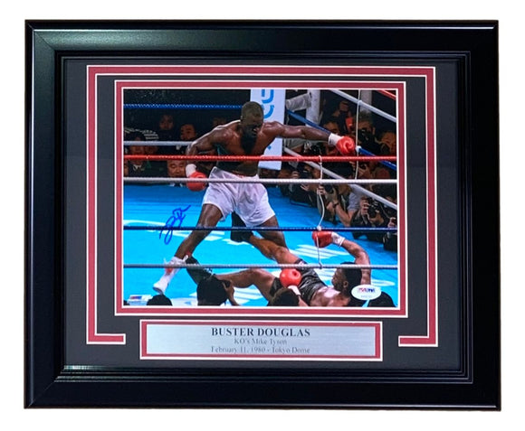 Buster Douglas Signed Framed 8x10 Mike Tyson Knockout Photo PSA/DNA