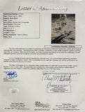 The Sports Integrity Buzz Aldrin Signed Framed 8x10 NASA Apollo 11 Photo comes with a JSA LOA certifying the signature’s authenticity, including certification number, details, official signatures, and logos.