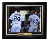 Miguel Cabrera Adrian Beltre Signed Framed 16x20 Baseball Legends Photo JSA QR