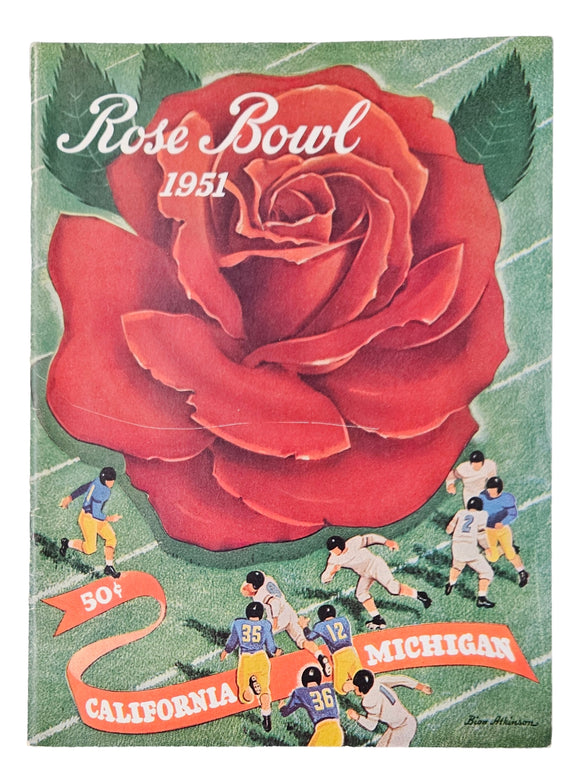 California vs Michigan 1951 Rose Bowl Official Game Program