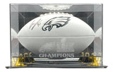 Cam Jurgens Signed Eagles Logo Football PSA/DNA w/ Super Bowl 59 LIX Case