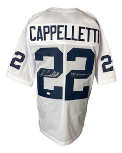 John Cappelletti Signed Custom White College Football Jersey 73 Heisman JSA ITP Sports Integrity