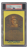 Carl Hubbell Signed 4x6 New York Giants Hall Of Fame Plaque Card PSA/DNA 85027767