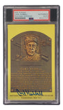 Carl Hubbell Signed 4x6 New York Giants Hall Of Fame Plaque Card PSA/DNA 85027777