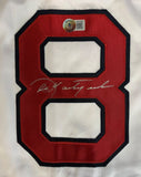Carl Yastrzemski Boston Signed White Baseball Jersey BAS