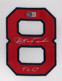Carl Yastrzemski Boston Signed Framed White Baseball Jersey TC 67 BAS