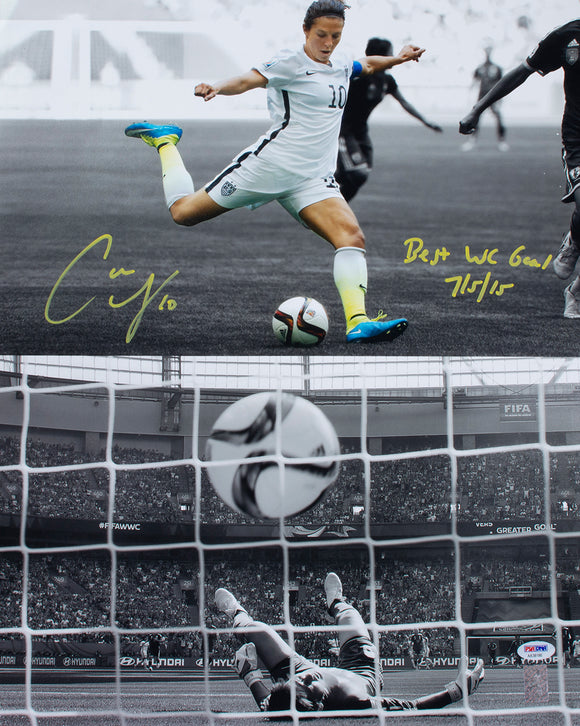 Carli Lloyd Signed 16x20 Soccer Photo Best WC Goal Inscribed PSA/DNA