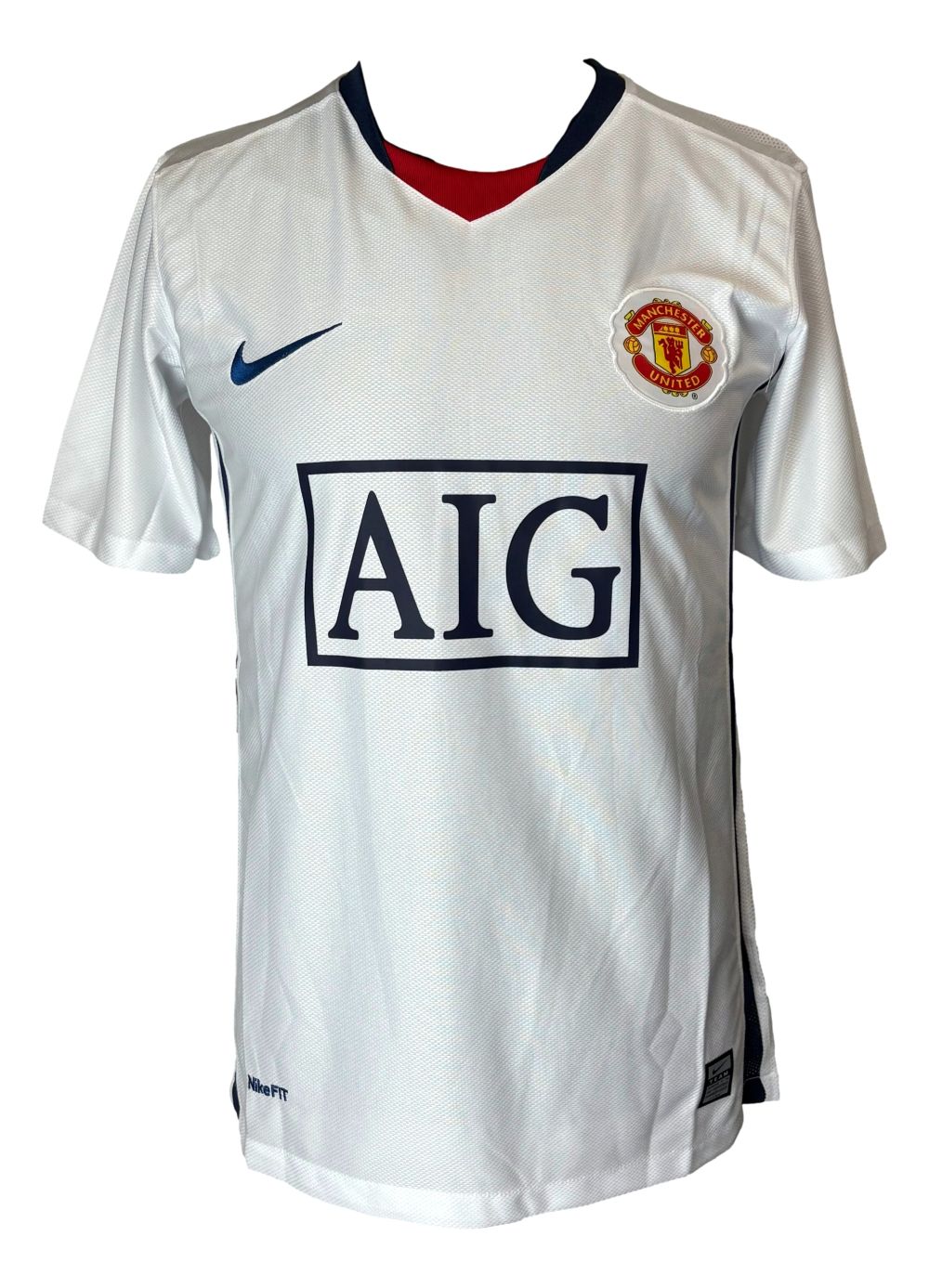 Carlos Tevez Signed Manchester United White Nike Soccer Jersey BAS