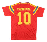 Carlos Valderrama Signed Colombia Adidas Soccer Jersey JSA QR Hologram