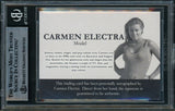 Carmen Electra Signed Custom Gold Baywatch Trading Card BAS