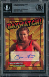 Carmen Electra Signed Custom Gold Baywatch Trading Card BAS