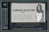 Carmen Electra Signed Custom Pink Electa Trading Card BAS