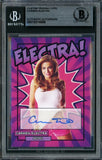 Carmen Electra Signed Custom Pink Electa Trading Card BAS