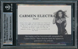 Carmen Electra Signed Custom Silver Playboy Trading Card BAS
