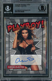 Carmen Electra Signed Custom Silver Playboy Trading Card BAS