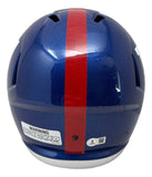 Lawrence Taylor Abdul Carter Signed New York Giants FS Replica Speed Helmet BAS