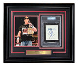 John Cena Signed Framed Slabbed WWE Bookplate w/ 8x10 Photo PSA