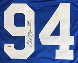 Chad Brown Seattle Signed Throwback Blue Football Jersey Sports Integrity