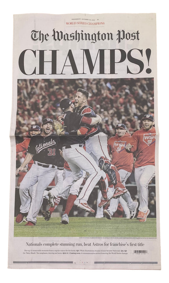 Washington Nationals World Series The Washington Post October 30, 2019 Newspaper