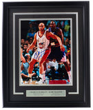 Charles Barkley Karl Malone Signed Framed 11x14 Basketball Photo BAS LOA Sports Integrity