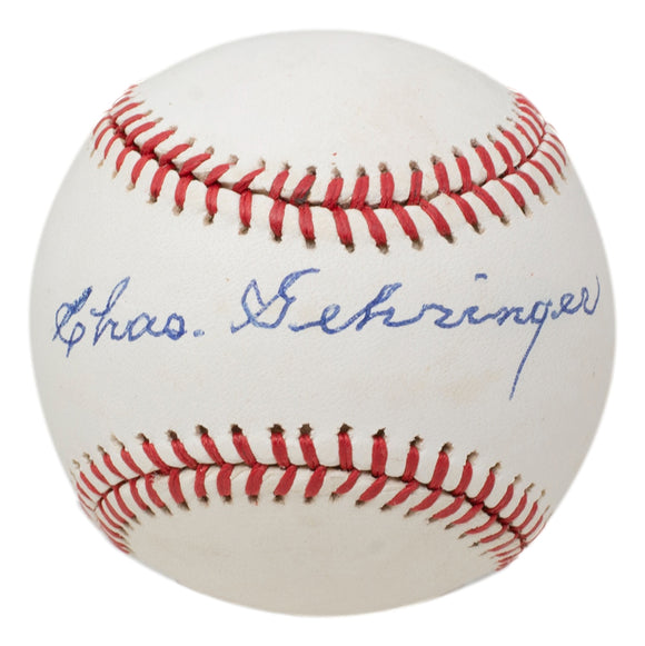 Charles Gehringer Signed Detroit Tigers Official American League Baseball PSA Sports Integrity