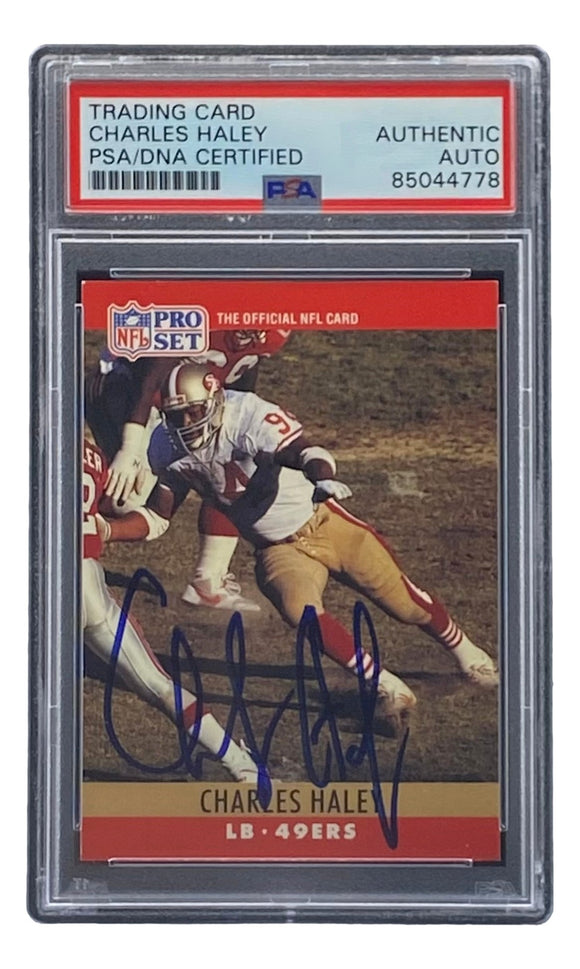 Charles Haley Signed 1990 Pro Set #289 San Francisco 49ers Trading Card PSA/DNA Sports Integrity