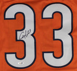 Charles Peanut Tillman Chicago Signed Orange Football Jersey JSA QR