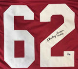 Charley Trippi Chicago Signed Red Football Jersey HOF 68 Sports Integrity