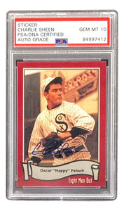 Charlie Sheen Signed 1988 Pacific #76 Eight Men Out Trading Card PSA/DNA Gem MT 10 Sports Integrity