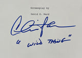 Charlie Sheen Signed Major League Movie Script Wild Thing Inscription JSA