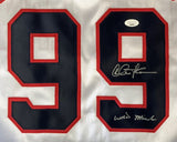 Charlie Sheen Signed White Rick Vaughn Baseball Jersey Wild Thing Inscribed JSA