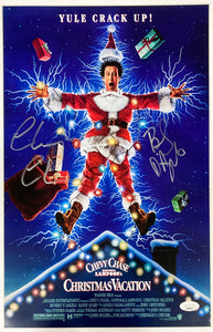 Chevy Chase Beverly D'Angelo Signed 11x17 Christmas Vacation Photo 2 JSA