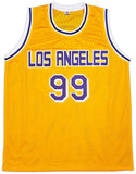 Chevy Chase Signed Los Angeles Yellow Fletch Basketball Jersey BAS