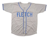 Chevy Chase Signed Los Angeles Gray Fletch Baseball Jersey BAS