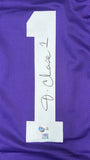 Ja'Marr Chase LSU Signed Purple Football Jersey BAS