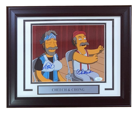 Cheech & Chong Signed Framed 8x10 The Simpsons Photo JSA AF82703