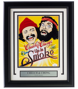 Cheech and Chong Signed Framed 8x10 Up in Smoke Photo JSA AE84503 Hologram