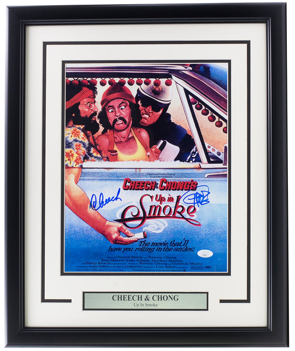 Cheech and Chong Signed Framed 11x14 Up in Smoke Poster Photo JSA LL09023 Sports Integrity