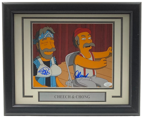 Cheech and Chong Signed Framed 8x10 The Simpsons Photo JSA Sports Integrity