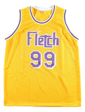 Chevy Chase Signed Los Angeles Yellow Fletch Basketball Jersey JSA Hologram