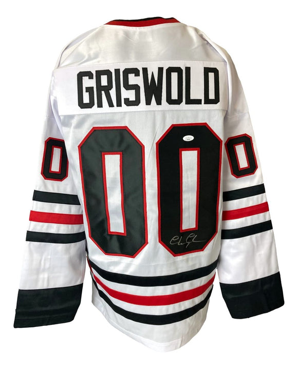 Chevy Chase Signed Lampoons Christmas Vacation White Griswold Jersey JSA
