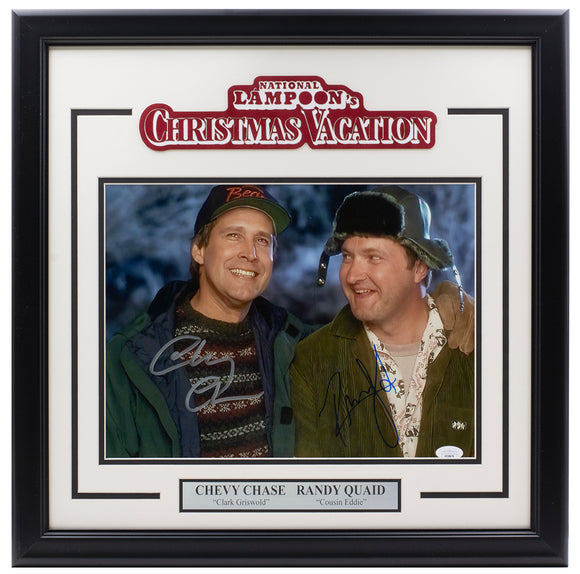 Chevy Chase Randy Quaid Signed Framed 11x14 Lampoon Christmas Vacation Photo JSA
