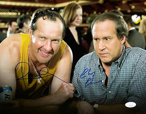 Chevy Chase Randy Quaid Signed 11x14 National Lampoons Vegas Vacation Photo JSA Sports Integrity