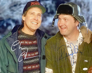 Chevy Chase Randy Quaid Signed 16x20 Christmas Vacation Photo JSA