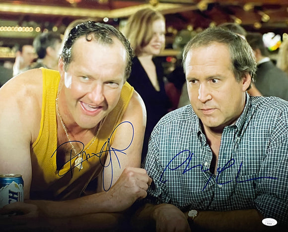 Chevy Chase Randy Quaid Signed 16x20 National Lampoons Vegas Vacation Photo JSA Sports Integrity