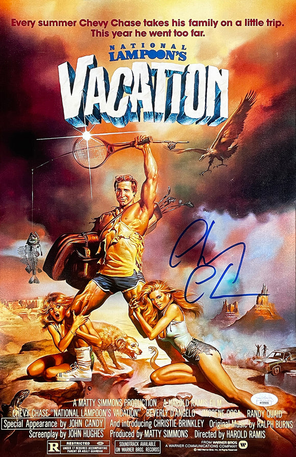 Chevy Chase Signed 11x17 National Lampoons Vacation Photo JSA